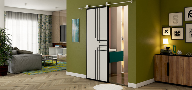 sliding bathroom door installation in Jacksonville
